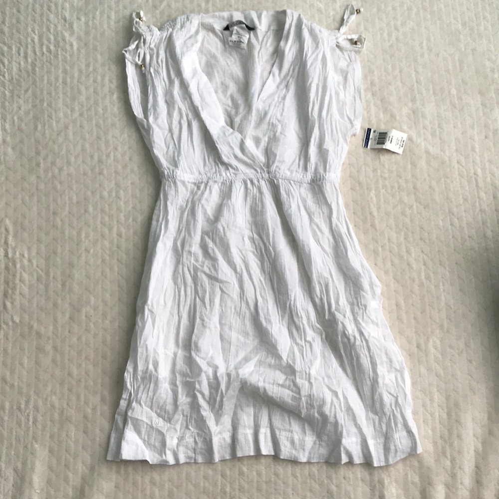 White Ralph Loren pool cover up